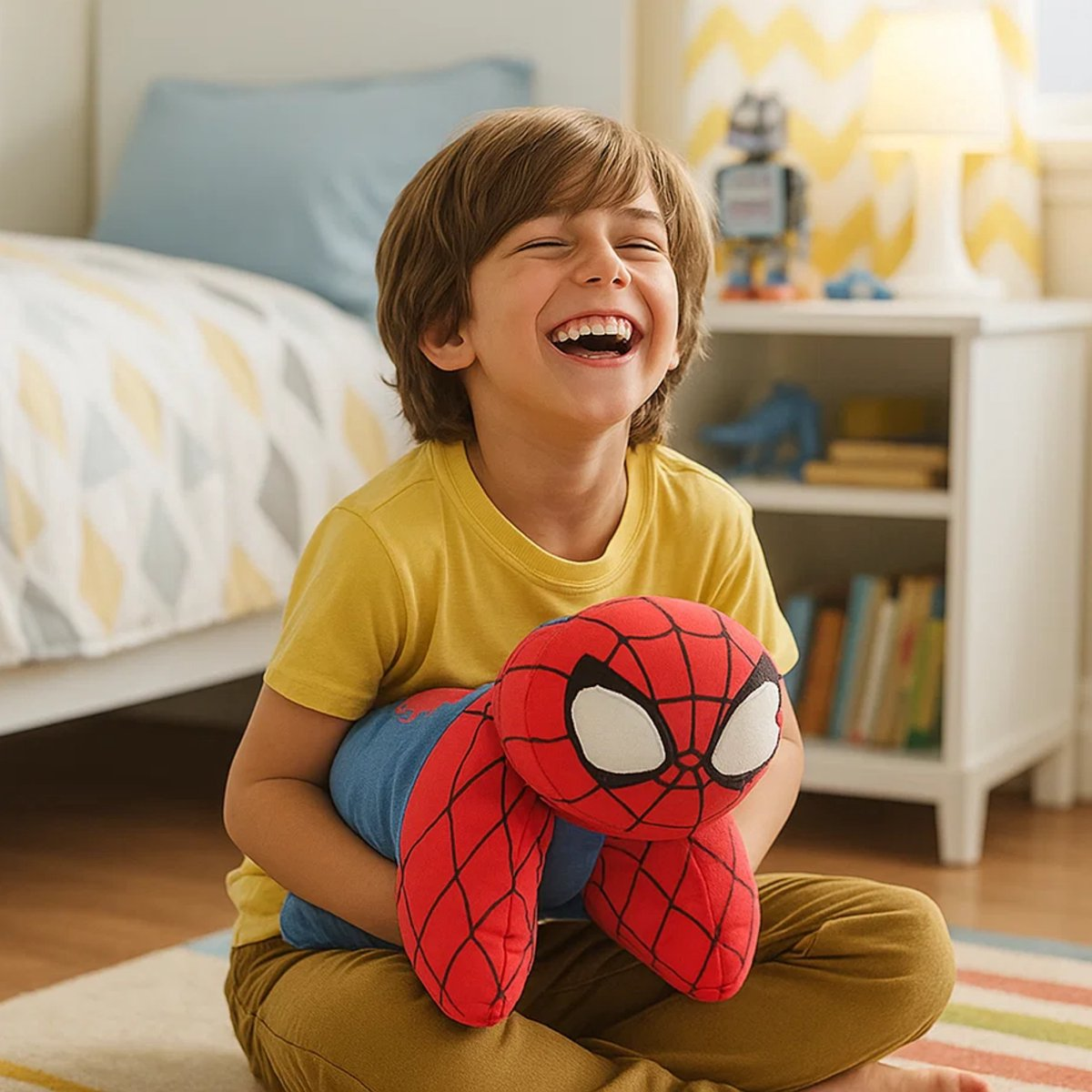 Cuscino Peluche Spiderman MARVEL 45x28 CM Morbido Trasformabile 3d Decoro Cameretta - Spi36-5489