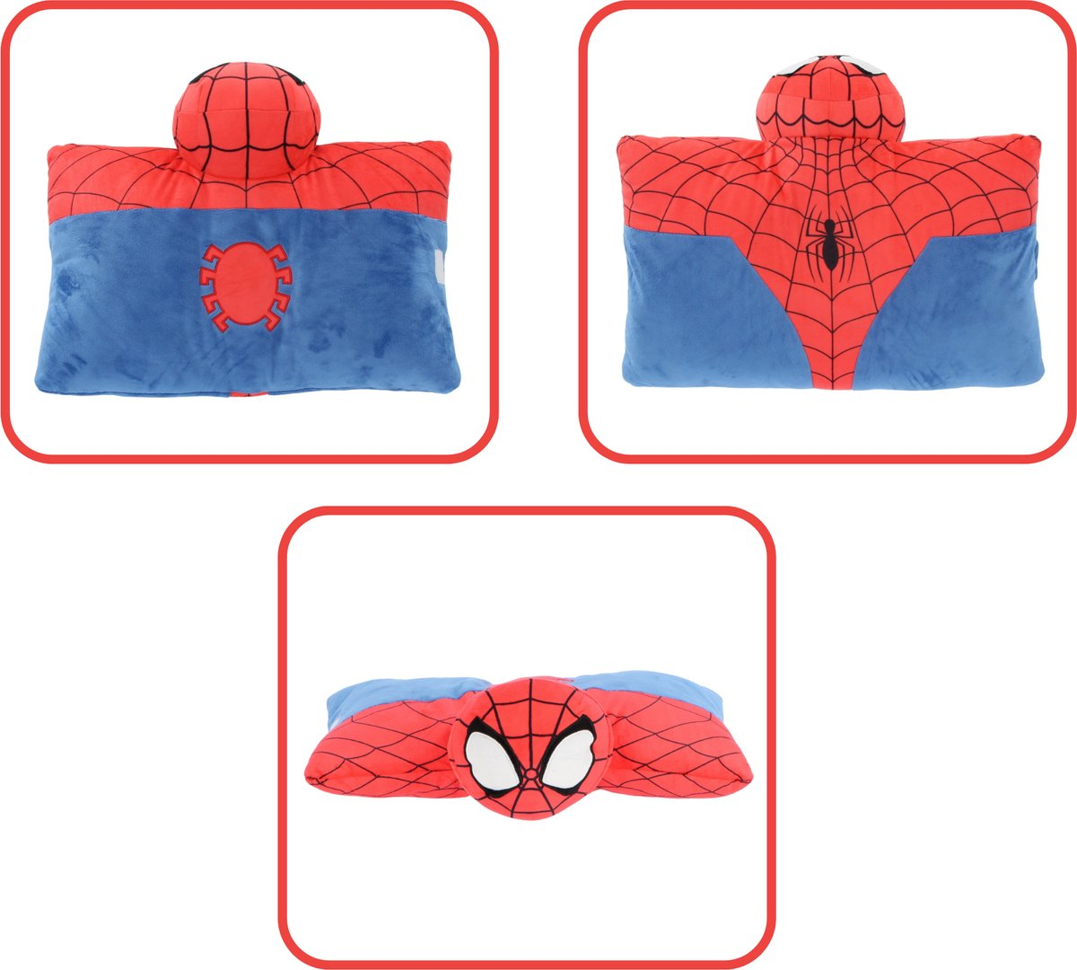 Cuscino Peluche Spiderman MARVEL 45x28 CM Morbido Trasformabile 3d Decoro Cameretta - Spi36-5489