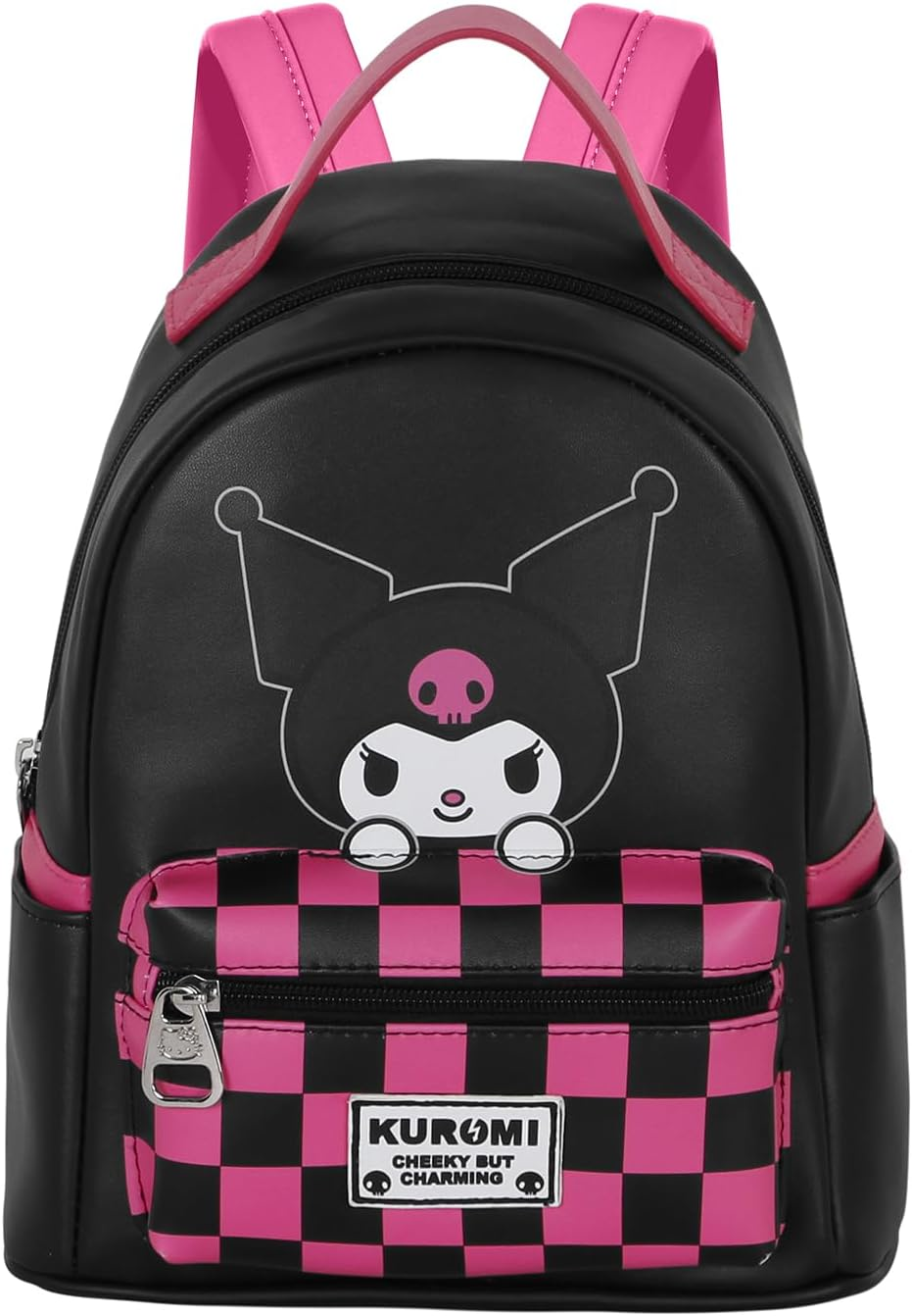Zainetto da Passeggio Kuromi Sanrio Borsa 25 CM con Spallacci Regolabili - 07696