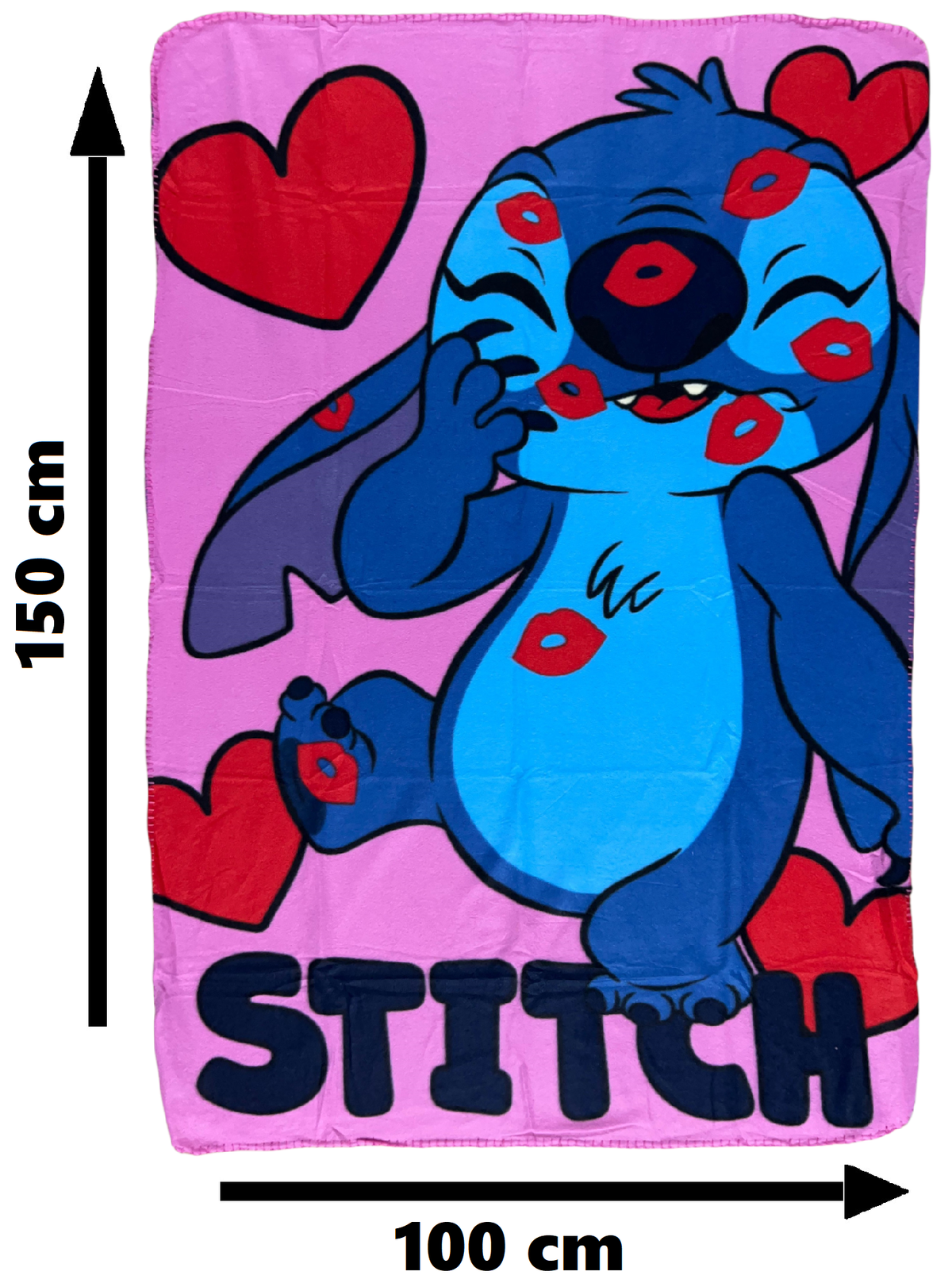 Plaid in Pile Stitch DISNEY Coperta in Morbido Poliestere 100 X 150 CM 210 Gsm - Sti1887