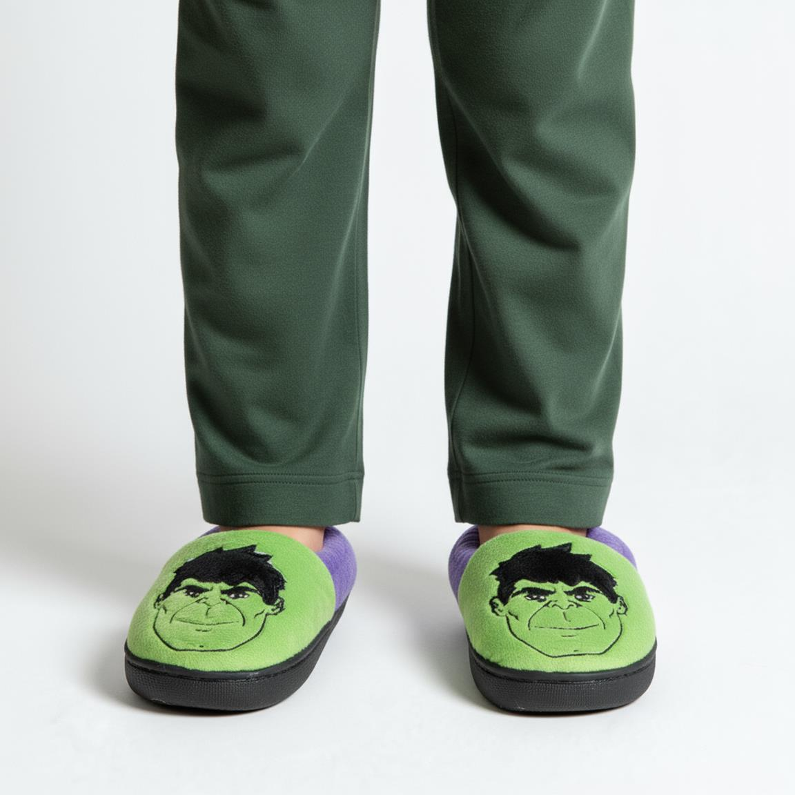 Pantofole Invernali Hulk Avengers Ciabatte Modello Calzatura con Suola Antiscivolo- 6989