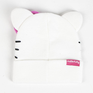 Berretto Invernale Hello Kitty Sanrio con Dettagli 3d Cappello in Morbido Acrilico - 0557