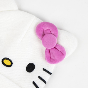 Berretto Invernale Hello Kitty Sanrio con Dettagli 3d Cappello in Morbido Acrilico - 0557