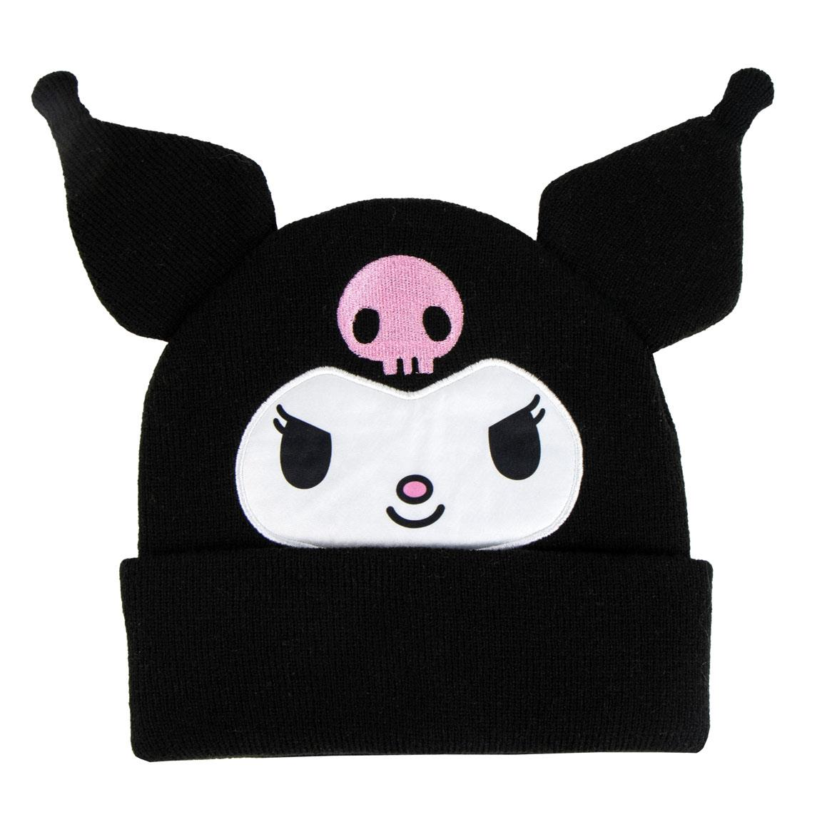Berretto Invernale Kuromi Sanrio con Dettagli 3d Cappello in Morbido Acrilico - 0558