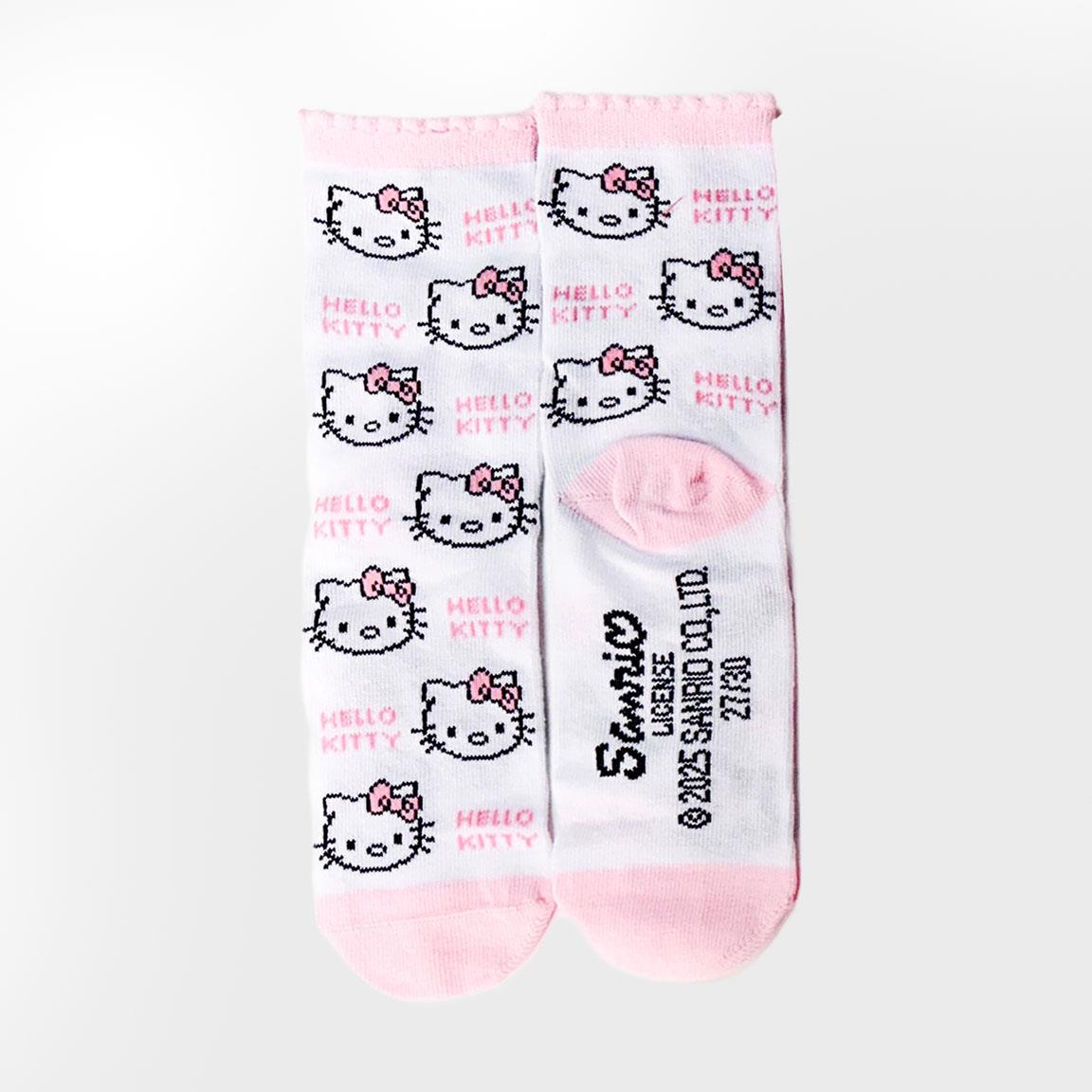 Set Calzini Hello Kitty Sanrio in Misto Cotone 4 Paia in Confezione Salvadanaio - 2973