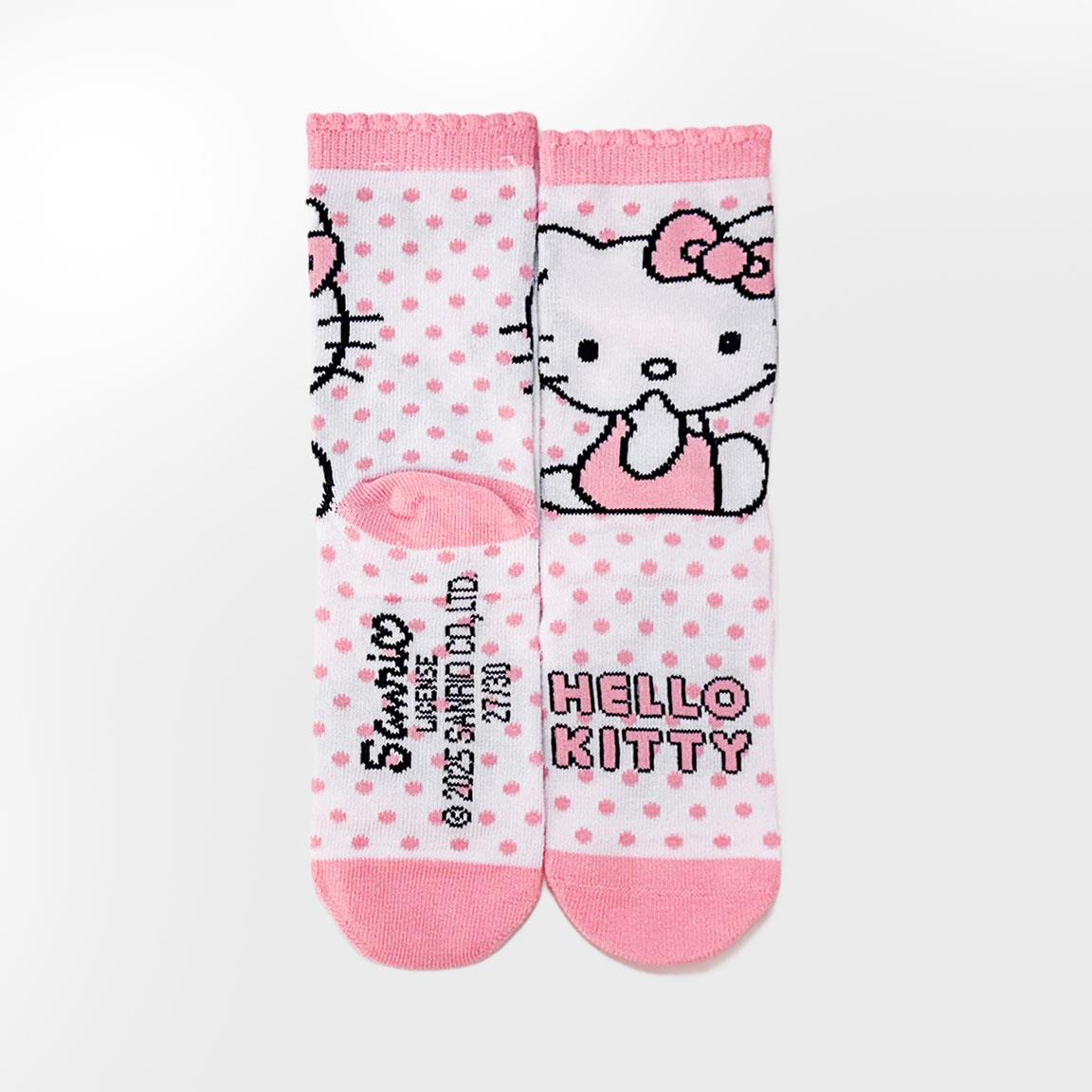 Set Calzini Hello Kitty Sanrio in Misto Cotone 4 Paia in Confezione Salvadanaio - 2973