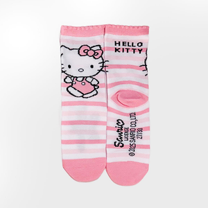 Set Calzini Hello Kitty Sanrio in Misto Cotone 4 Paia in Confezione Salvadanaio - 2973