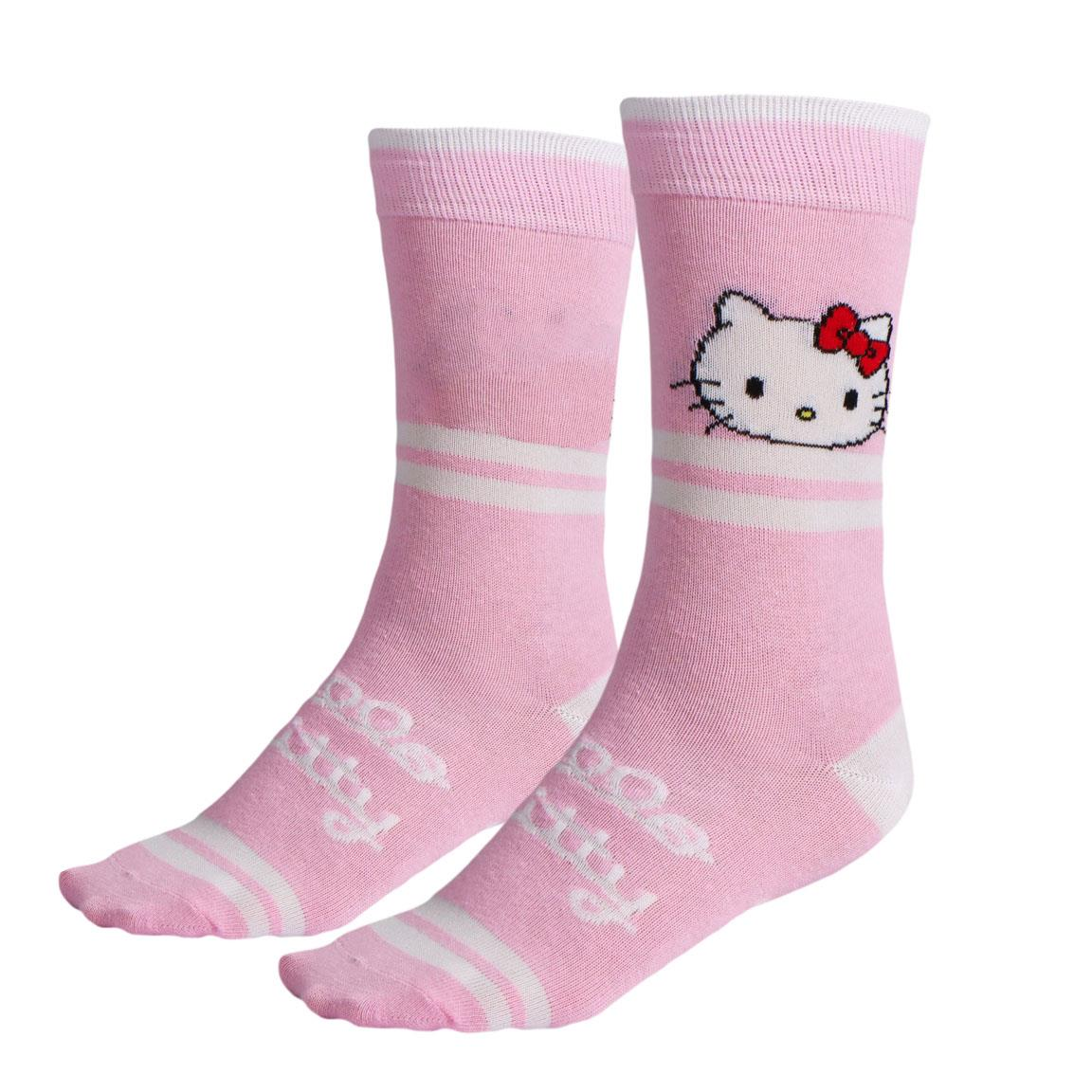 Set Calzini Hello Kitty Sanrio 3 Paia in Misto Cotone Confezione Regalo T.u. 36/43 - 3045