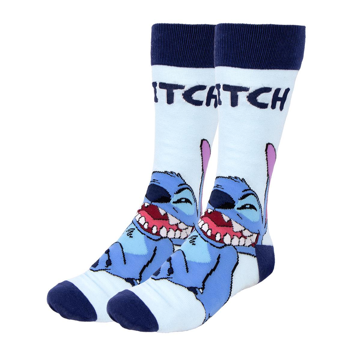 Set Calzini Stitch DISNEY 3 Paia in Misto Cotone Confezione Regalo T.u. 36/43 - 2541