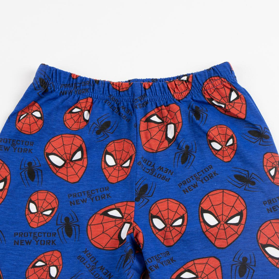 Pigiama a Manica Lunga Spiderman MARVEL in Misto Cotone Jersey 160 Gsm per Bambini- 2949
