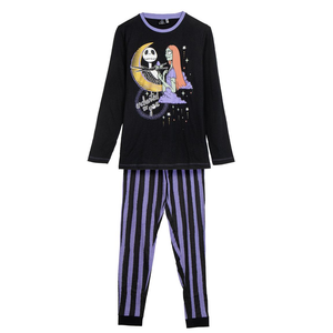 Pigiama a Manica Lunga Nightmare Before Christmas in Cotone Jersey 160 Gsm per Adulti - 1982