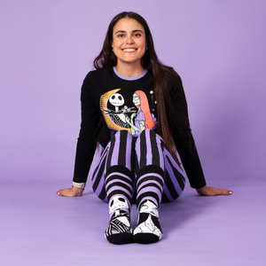 Pigiama a Manica Lunga Nightmare Before Christmas in Cotone Jersey 160 Gsm per Adulti - 1982