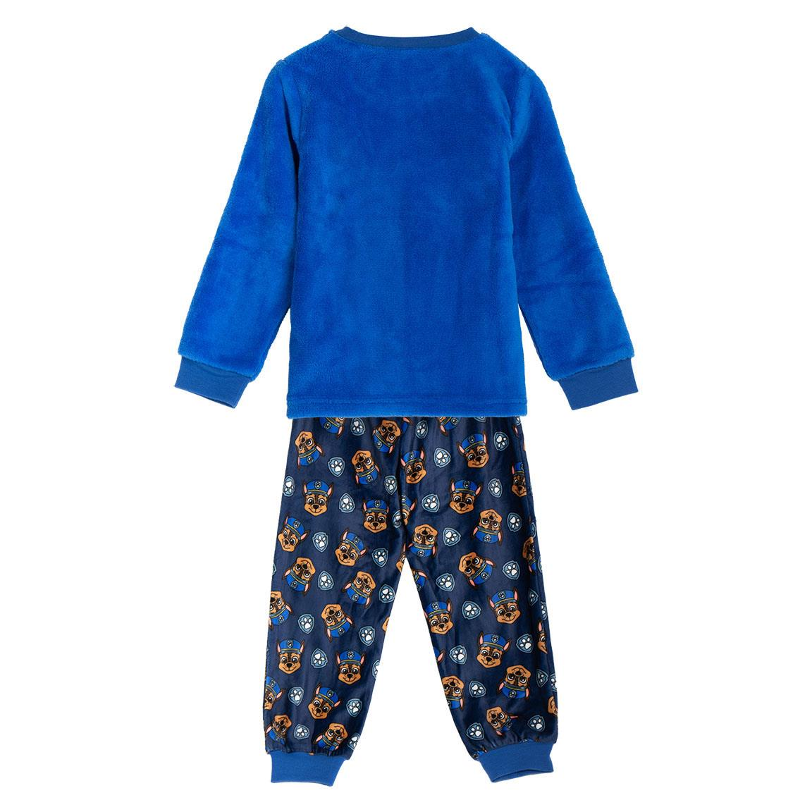 Pigiama Invernale Paw Patrol Felpato a Manica Lunga in Pile Corallo con Applicazione - 2291