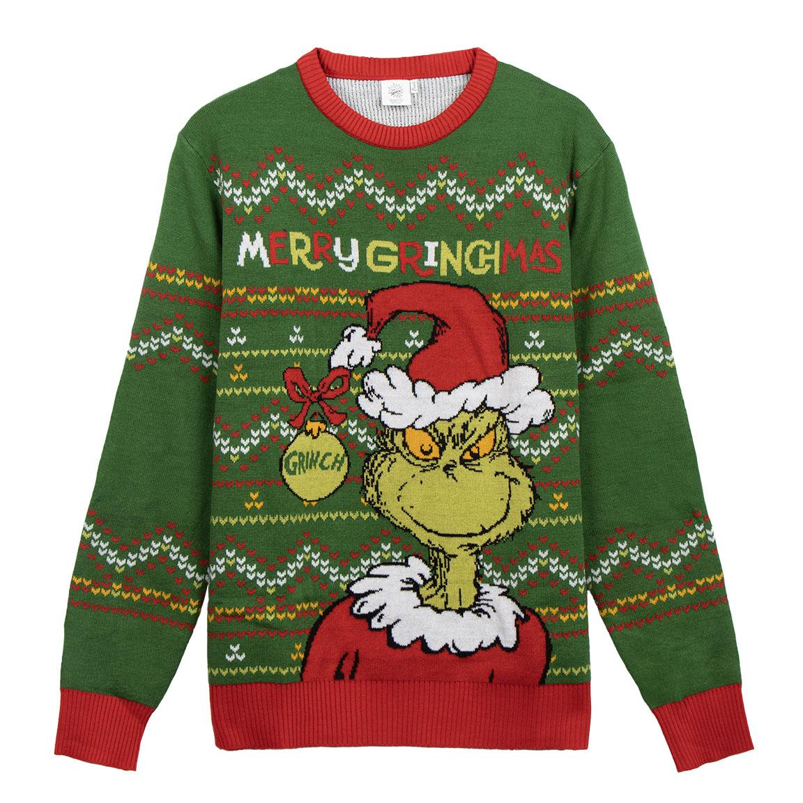 Maglione Natalizio il Grinch Maglia di Natale per Adulti 100% Poliestere - 2505