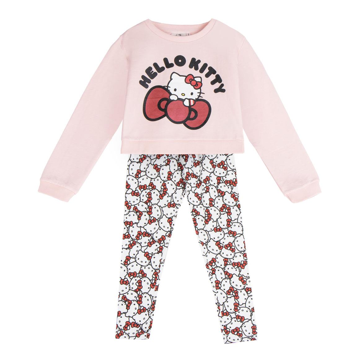 Tuta Hello Kitty Felpa a Manica Lunga e Leggings in Misto Cotone Spazzolato -2938