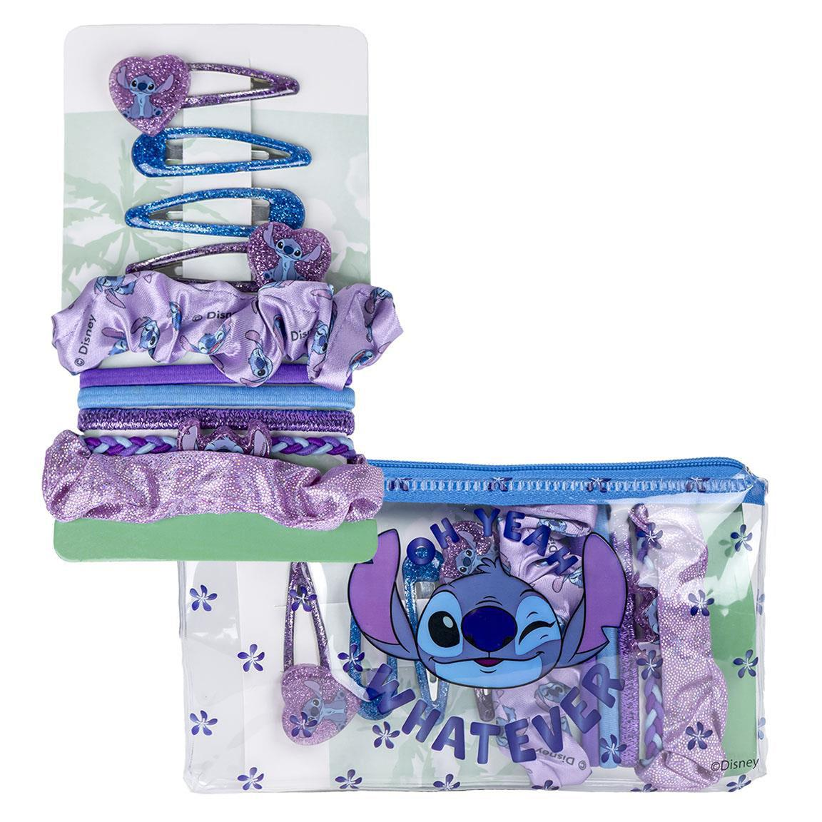 Accessori per Capelli Stitch DISNEY Set Scrunchies Elastici Clip per Acconciature in Beauty- 2676