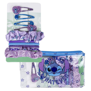 Accessori per Capelli Stitch DISNEY Set Scrunchies Elastici Clip per Acconciature in Beauty- 2676