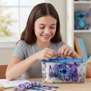 Accessori per Capelli Stitch DISNEY Set Scrunchies Elastici Clip per Acconciature in Beauty- 2676
