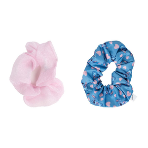 Set Accessori Capelli Stitch DISNEY 4 Pezzi Spazzola Scrunchies Pochette - 2900
