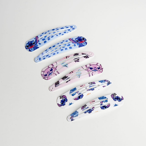 Set Mollette Stitch e Angel DISNEY Modello Clic Clac 6 Pezzi Accessori per Capelli - 2149