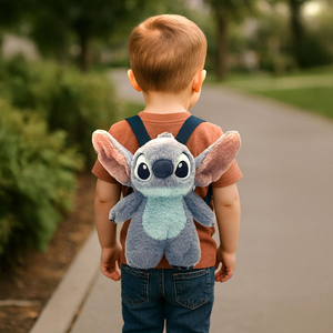 Zainetto in Peluche Stitch DISNEY con Spallacci Regolabili Accessorio da Passeggio Bambini- 6277