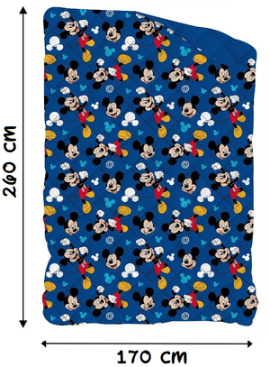 Trapunta Invernale Topolino DISNEY Piumone 300 Gsm Letto Singolo 170x260 CM - Mic1464
