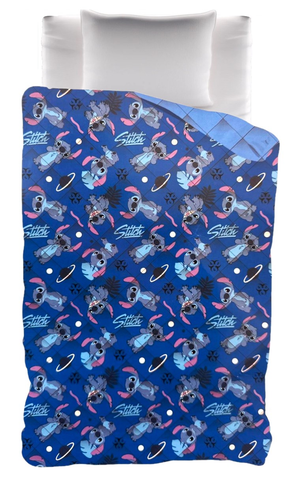 Trapunta Invernale Stitch DISNEY Piumone 300 Gsm Letto Singolo 170x260 CM - Sti1950