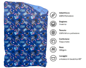 Trapunta Invernale Stitch DISNEY Piumone 300 Gsm Letto Singolo 170x260 CM - Sti1950