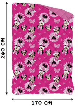 Trapunta Invernale Minnie DISNEY Piumone 300 Gsm Letto Singolo 170x260 CM - Min1465