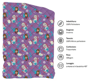 Trapunta Invernale Frozen DISNEY Piumone 300 Gsm Letto Singolo 170x260 CM - Fro1469