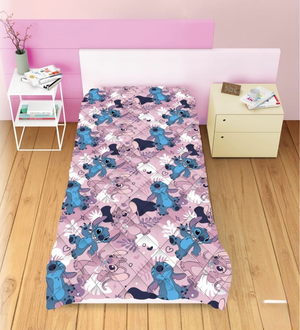 Trapunta Invernale Stitch e Angel DISNEY Piumone 300 Gsm Letto Singolo 170x260 CM - Sti1952