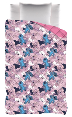 Trapunta Invernale Stitch e Angel DISNEY Piumone 300 Gsm Letto Singolo 170x260 CM - Sti1952