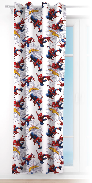 Tenda Velata Cameretta Spiderman MARVEL 140 X 280 CM Pannello Singolo con Anelli - Spm-1658
