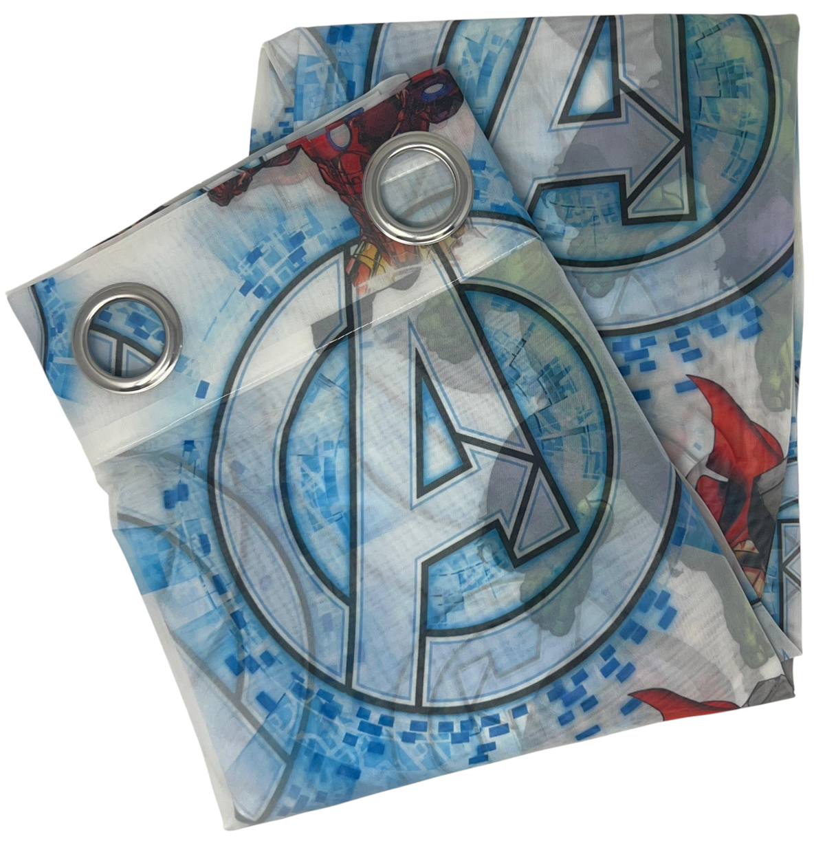 Tenda Velata Cameretta Avengers MARVEL 140 X 280 CM Pannello Singolo con Anelli - Ave-1656