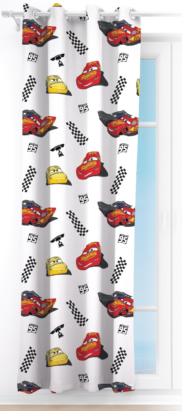 Tenda Velata Cameretta Cars DISNEY 140 X 280 CM Pannello Singolo con Anelli - Car-1660