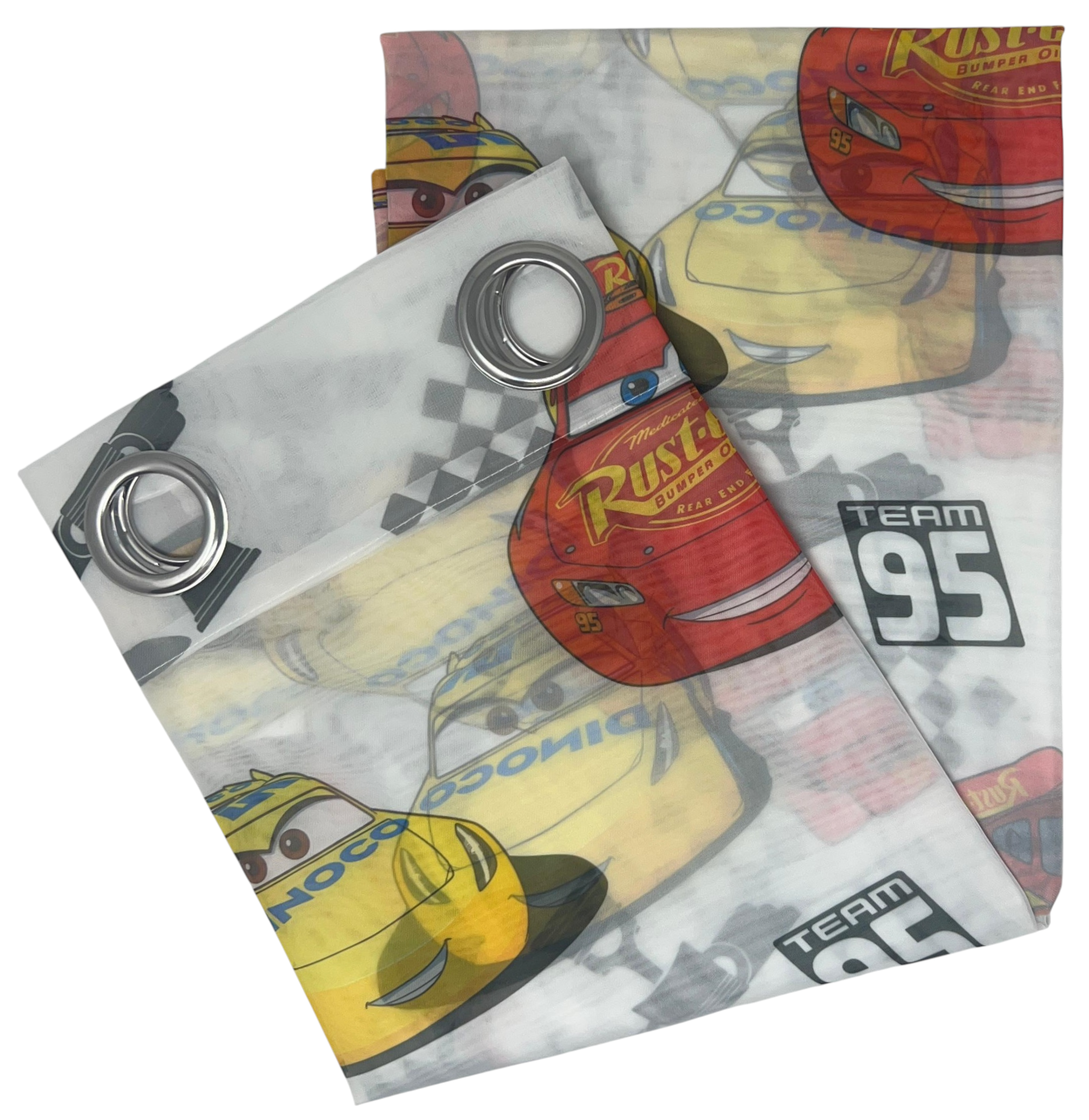 Tenda Velata Cameretta Cars DISNEY 140 X 280 CM Pannello Singolo con Anelli - Car-1660