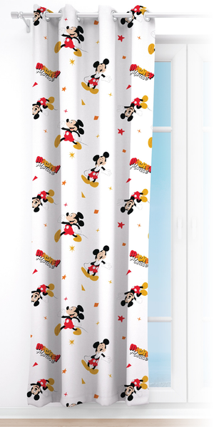 Tenda Velata Cameretta Topolino DISNEY 140 X 280 CM Pannello Singolo con Anelli - Mic-1655