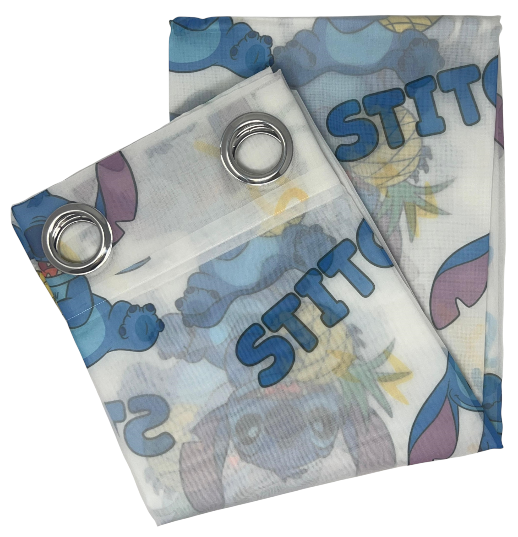 Tenda Velata Cameretta Stitch DISNEY 140 X 280 CM Pannello Singolo con Anelli - Sti-1661