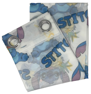 Tenda Velata Cameretta Stitch DISNEY 140 X 280 CM Pannello Singolo con Anelli - Sti-1661