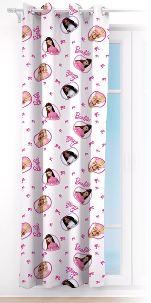 Tenda Velata Cameretta Barbie Mattel 140 X 280 CM Pannello Singolo con Anelli - Bar-1672