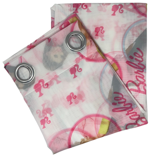 Tenda Velata Cameretta Barbie Mattel 140 X 280 CM Pannello Singolo con Anelli - Bar-1672
