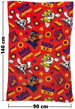 Plaid Paw Patrol in Coral Fleece Morbida e Calda Coperta 140 X 90 CM - N13716mc