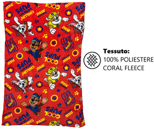 Plaid Paw Patrol in Coral Fleece Morbida e Calda Coperta 140 X 90 CM - N13716mc
