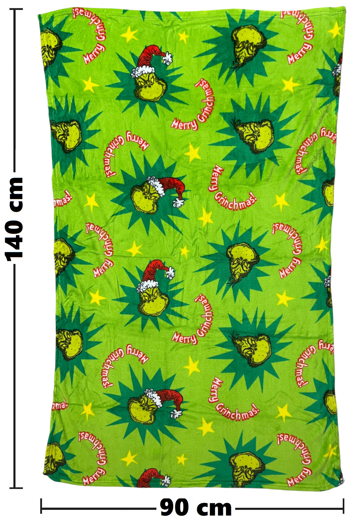 Plaid il Grinch in Coral Fleece Morbida e Calda Coperta 140 X 90 CM Natale - E13722mc