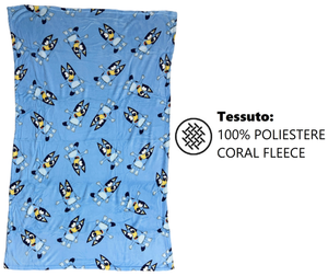 Plaid Bluey in Coral Fleece Morbida e Calda Coperta 140 X 90 CM - R13720mc