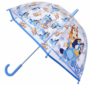 Ombrello a Campana Bluey e Bingo Trasparente Apertura Manuale Accessorio per la Pioggia Bambini - R13543mc