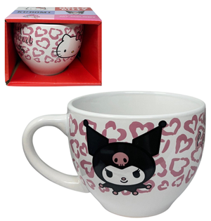 Tazza Larga Kuromi e Hello Kitty Ceramica Modello Jumbo 380 Ml in Confezione - H13947mc