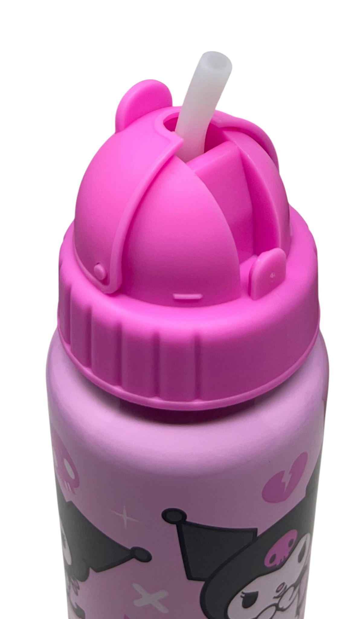 Borraccia in Alluminio con Cannuccia Kuromi Sanrio Bottiglia per Bambini 550 Ml - H13122mc/r