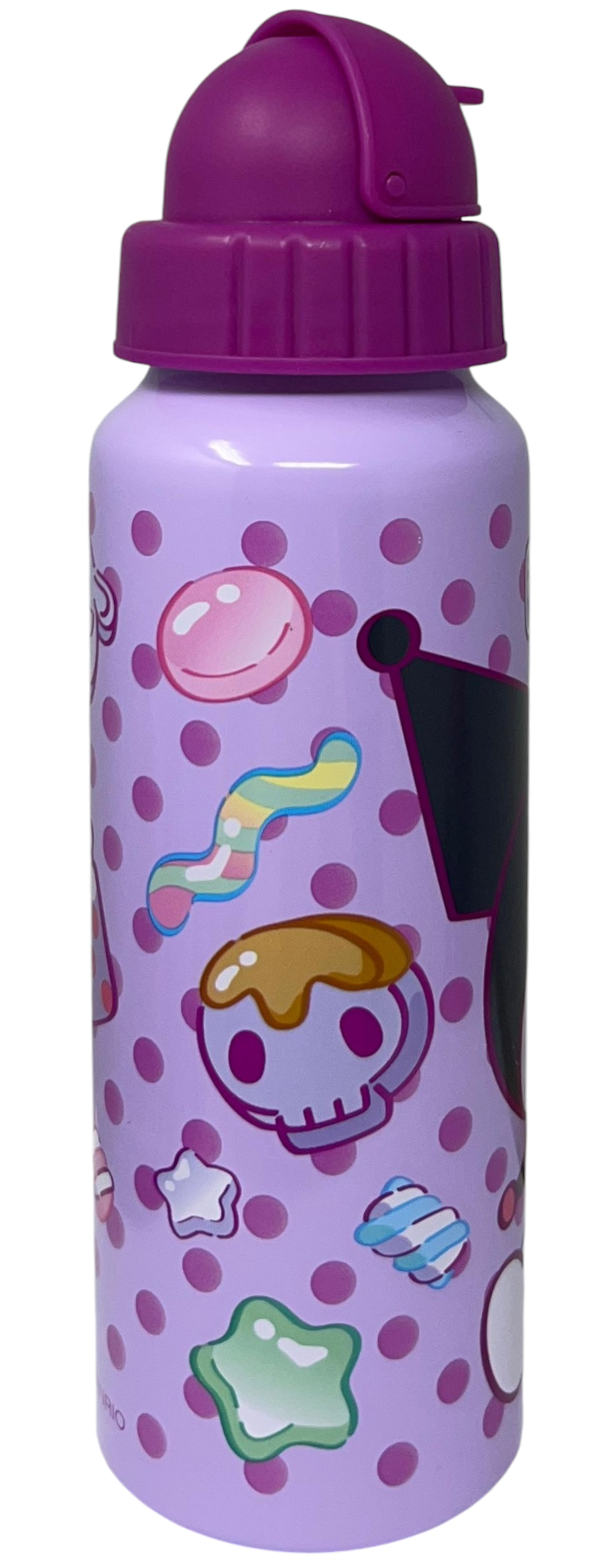 Borraccia in Alluminio con Cannuccia Kuromi Sanrio Bottiglia per Bambini 550 Ml - H13122mc/v