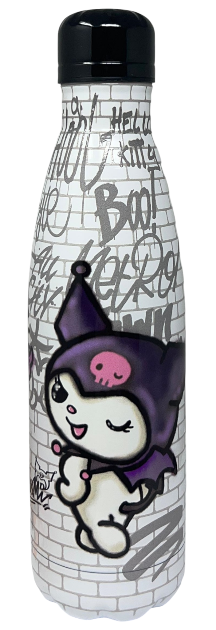 Borraccia Termica Hello Kitty e Kuromi in Acciaio Inox Bottiglia con Tappo Svitabile 500 Ml - H10247te/b
